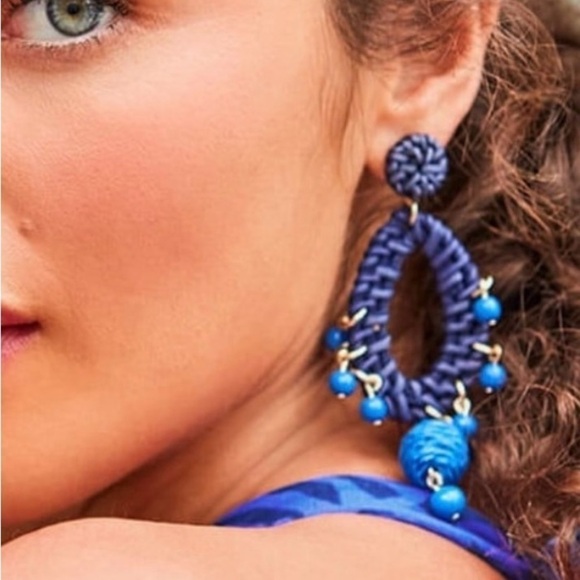 Lilly Pulitzer Raffia Earrings - NWT - Picture 1 of 6